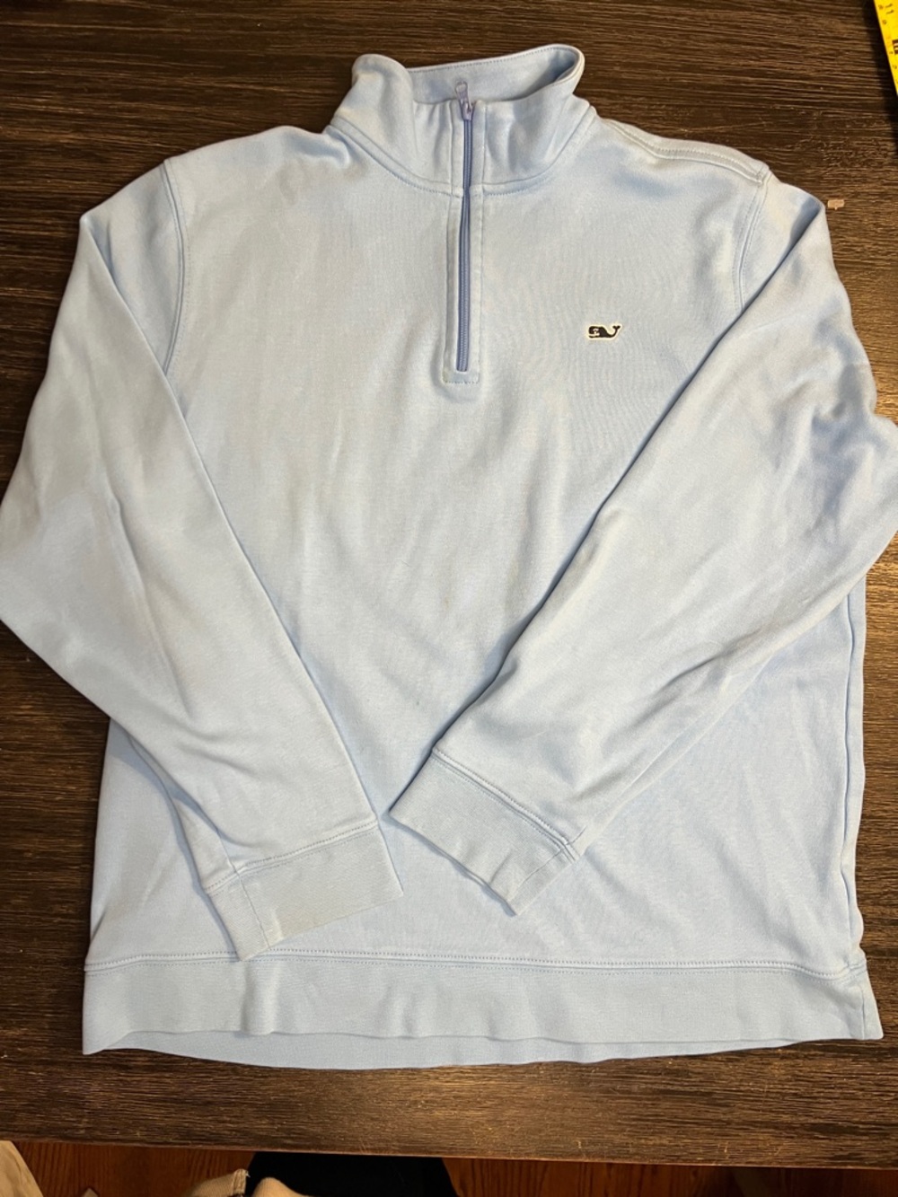 Vineyard Vines Light Blue Quarter-Zip Pullover . Kids Xl